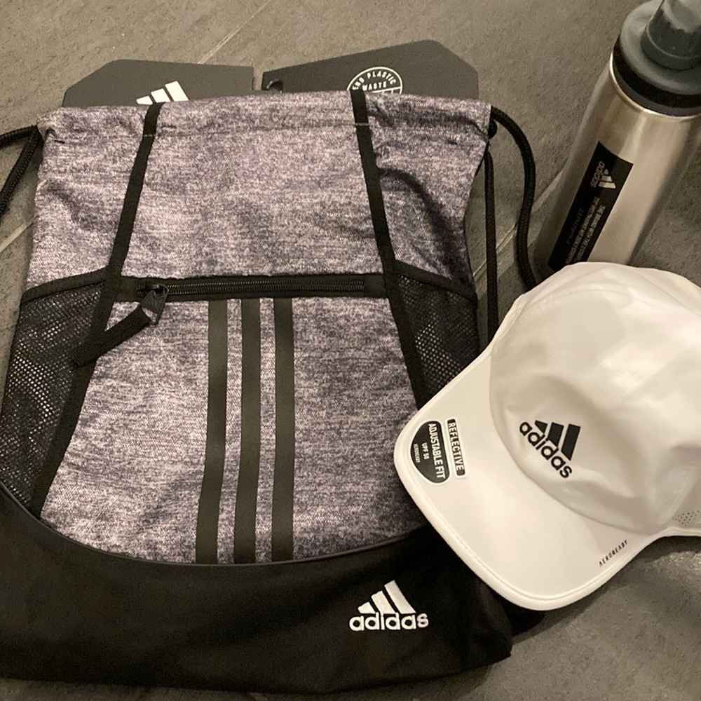 ADIDAS String Backpack, Hat, and Bottle Brand New w/ Tags